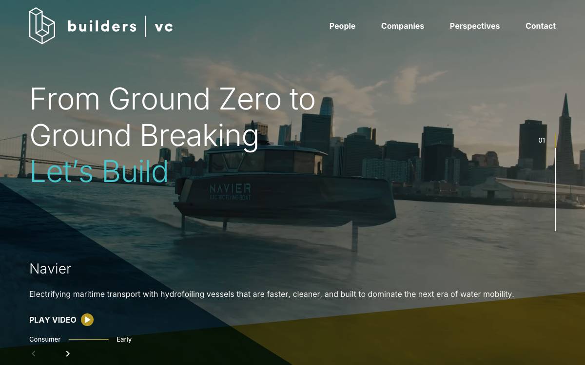Builders VC website preview