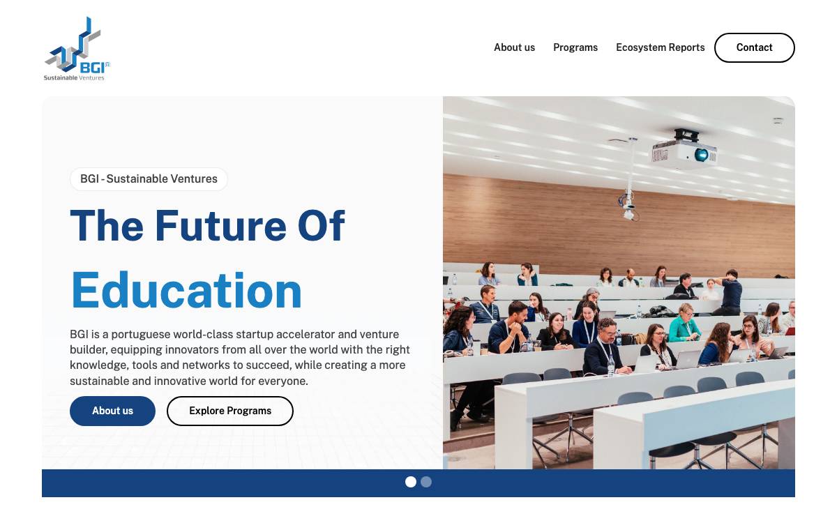 Building Global Innovators website preview
