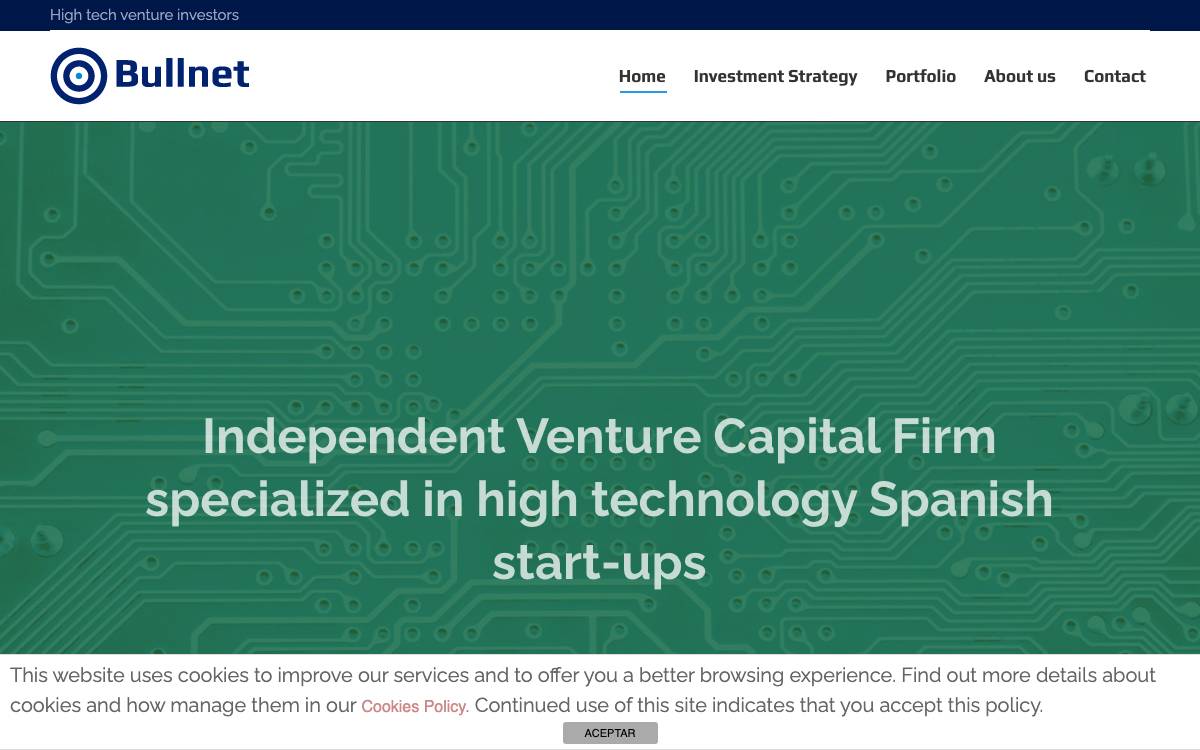 Bullnet Gestión SGECR, S. A. website preview