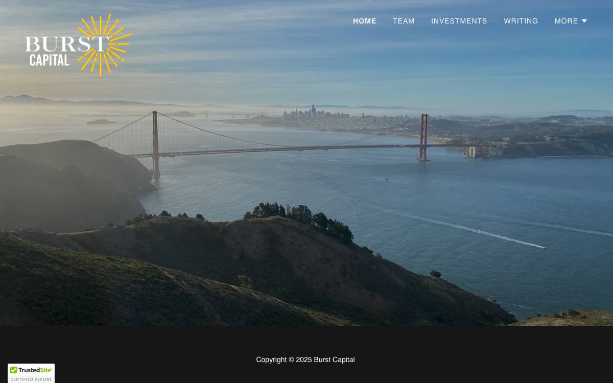 Burst Capital website preview