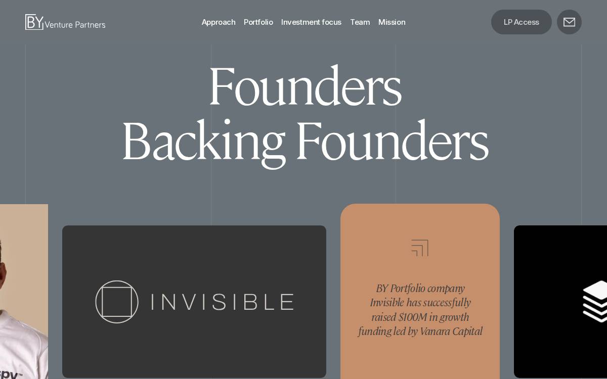 BY Venture Partners website preview