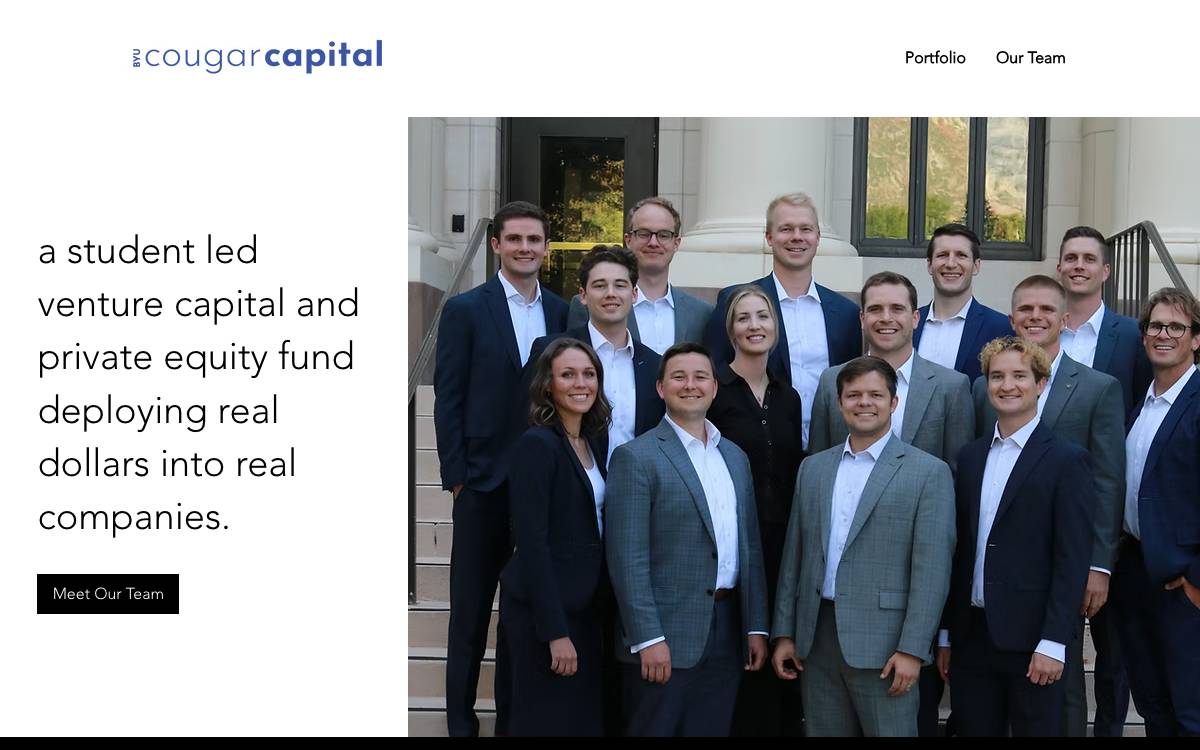 BYU Cougar Capital website preview