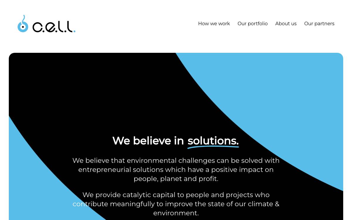 C.E.L.L. Investment website preview
