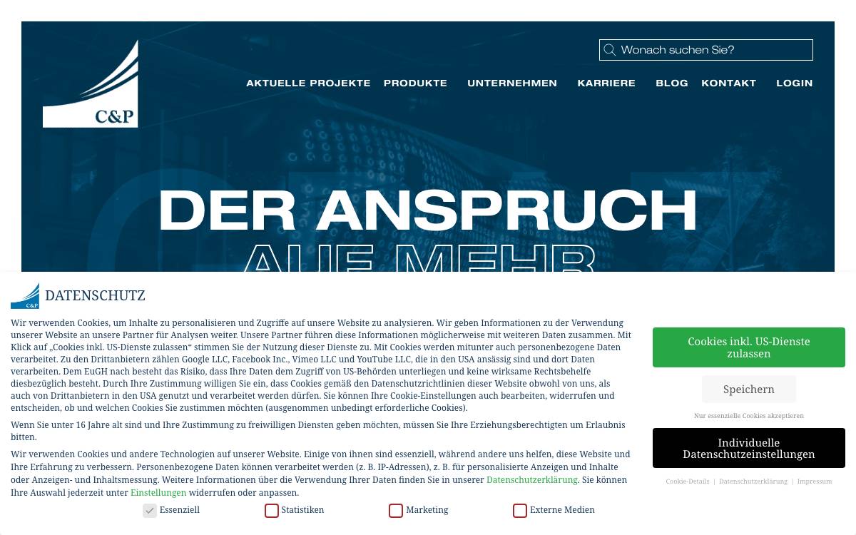 C&P Immobilien website preview