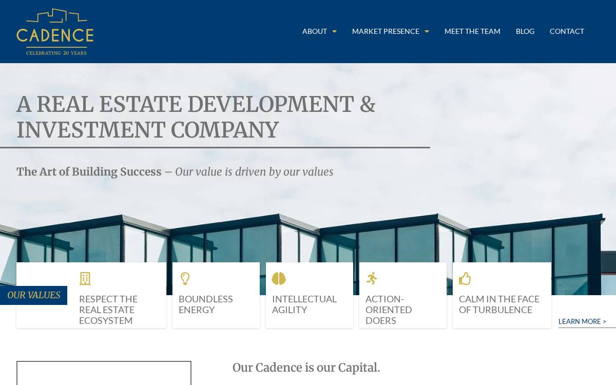Cadence Bancorp website preview