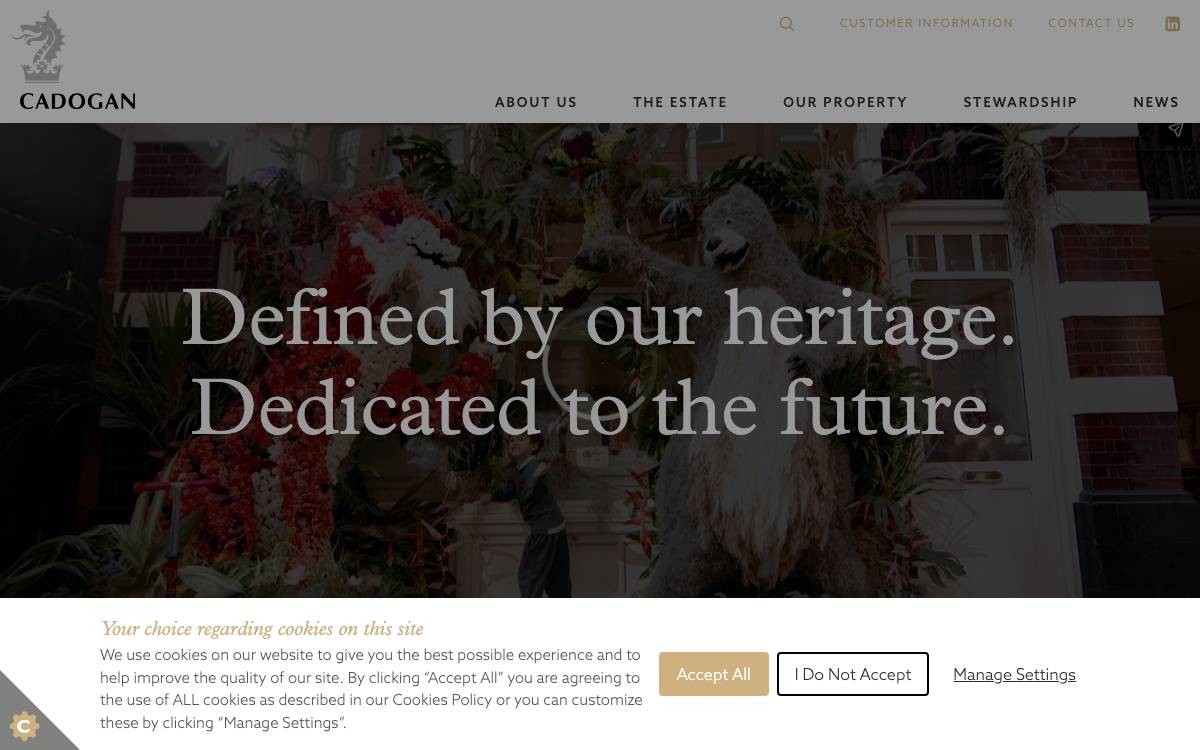 Cadogan Estate website preview