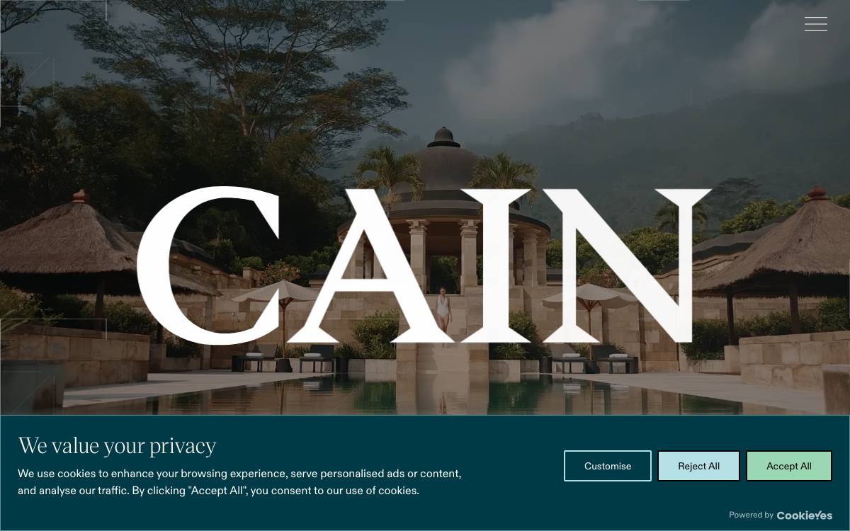 Cain International website preview