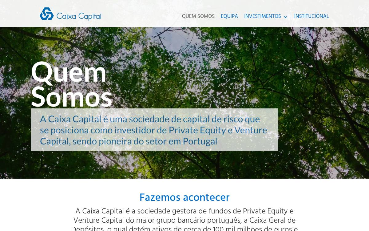 Caixa Capital website preview