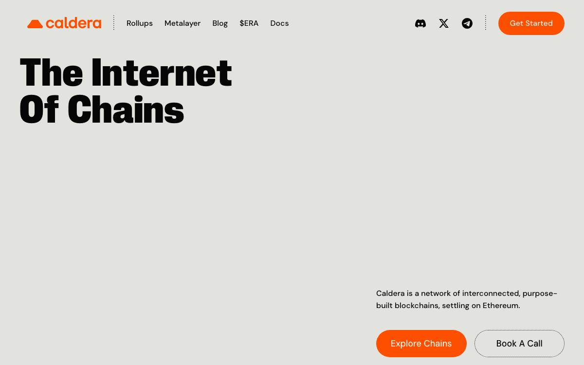 Caldera website preview