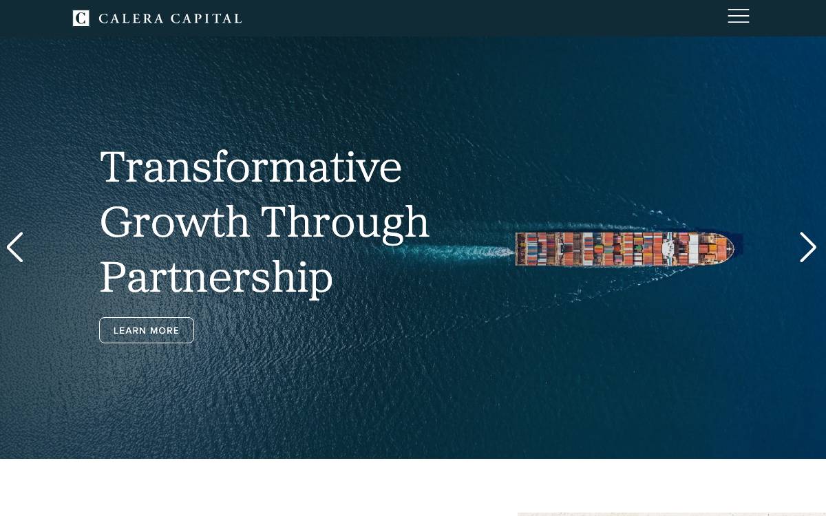 Calera Capital website preview