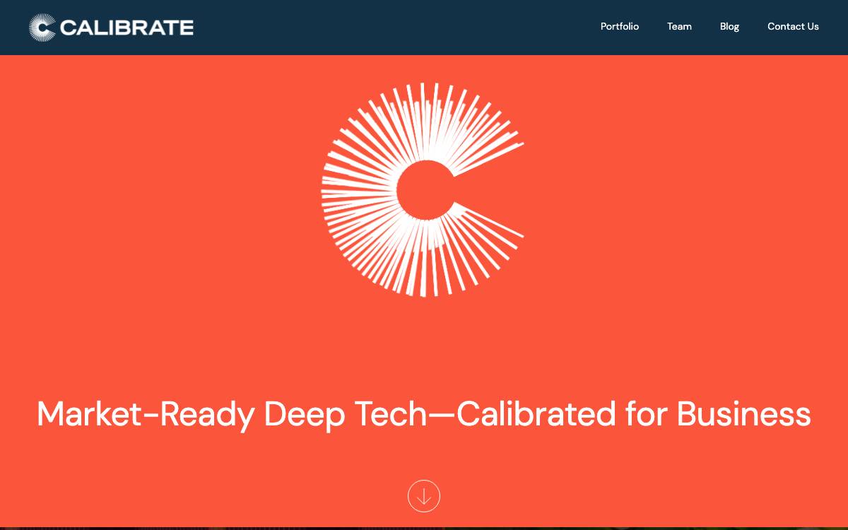 Calibrate Ventures website preview