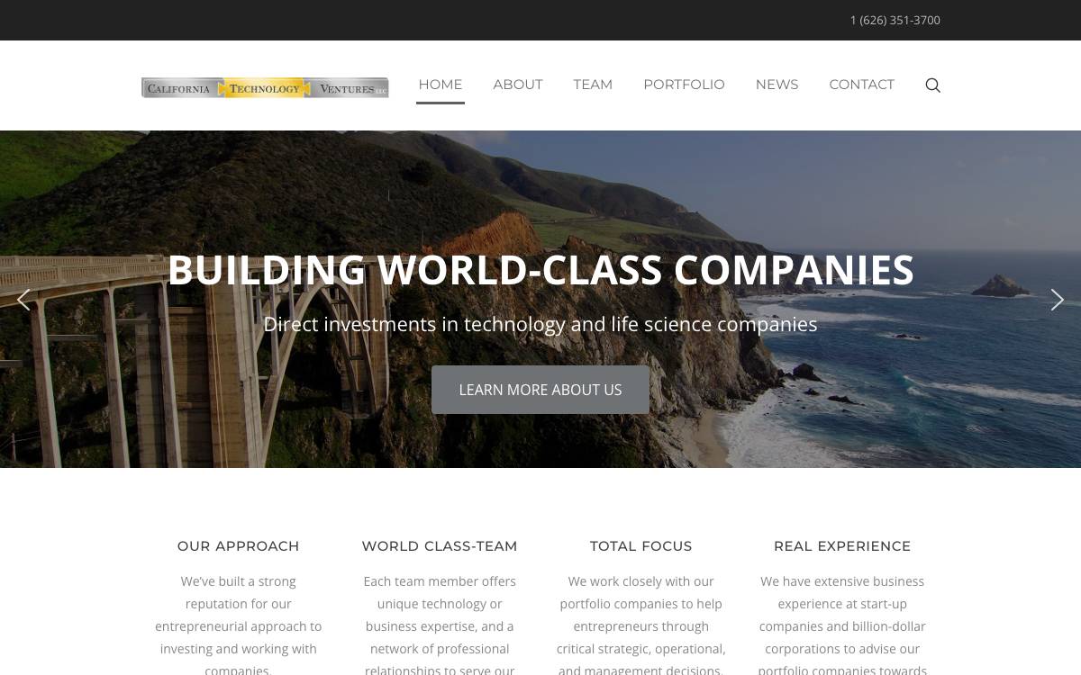California Technology Ventures website preview