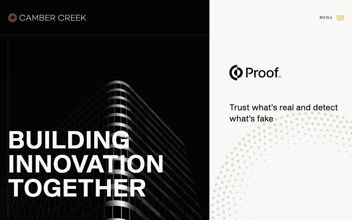 Camber Creek website preview