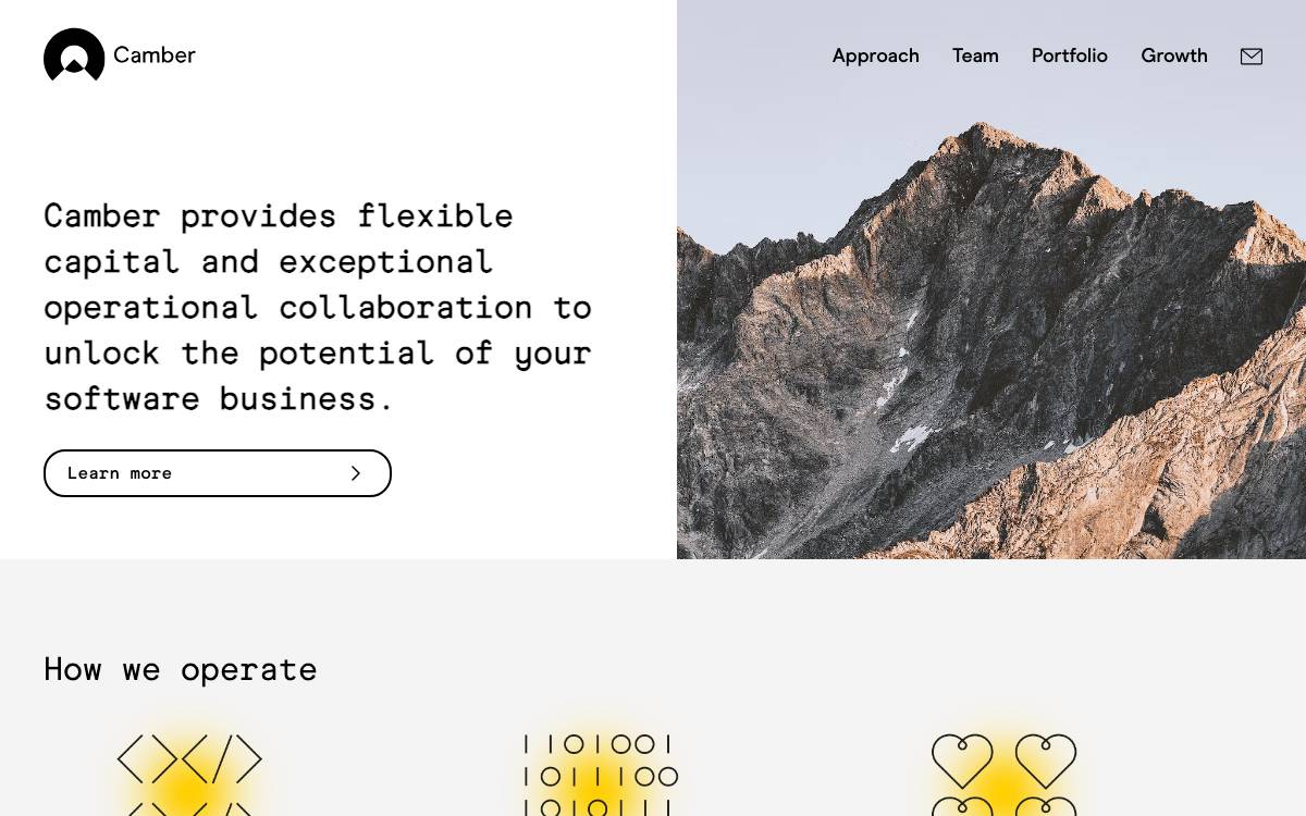 Camber Partners website preview
