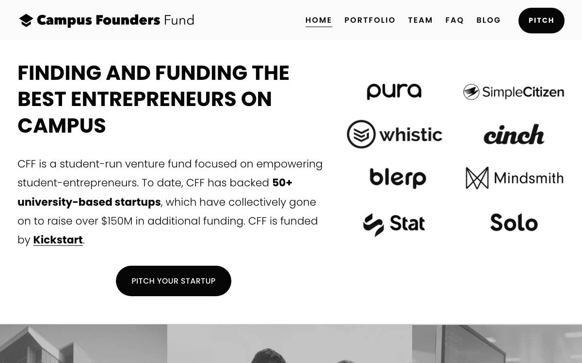 Campus Founders Fund website preview