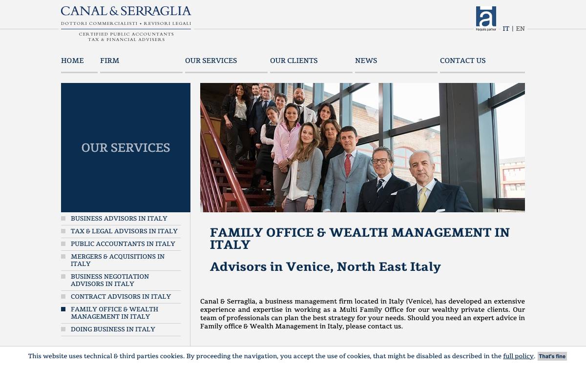 Canal & Serraglia website preview