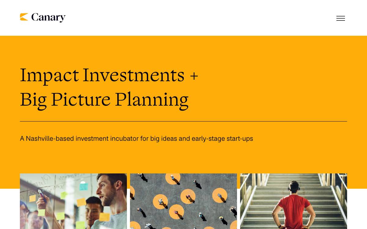 Canary Ventures website preview