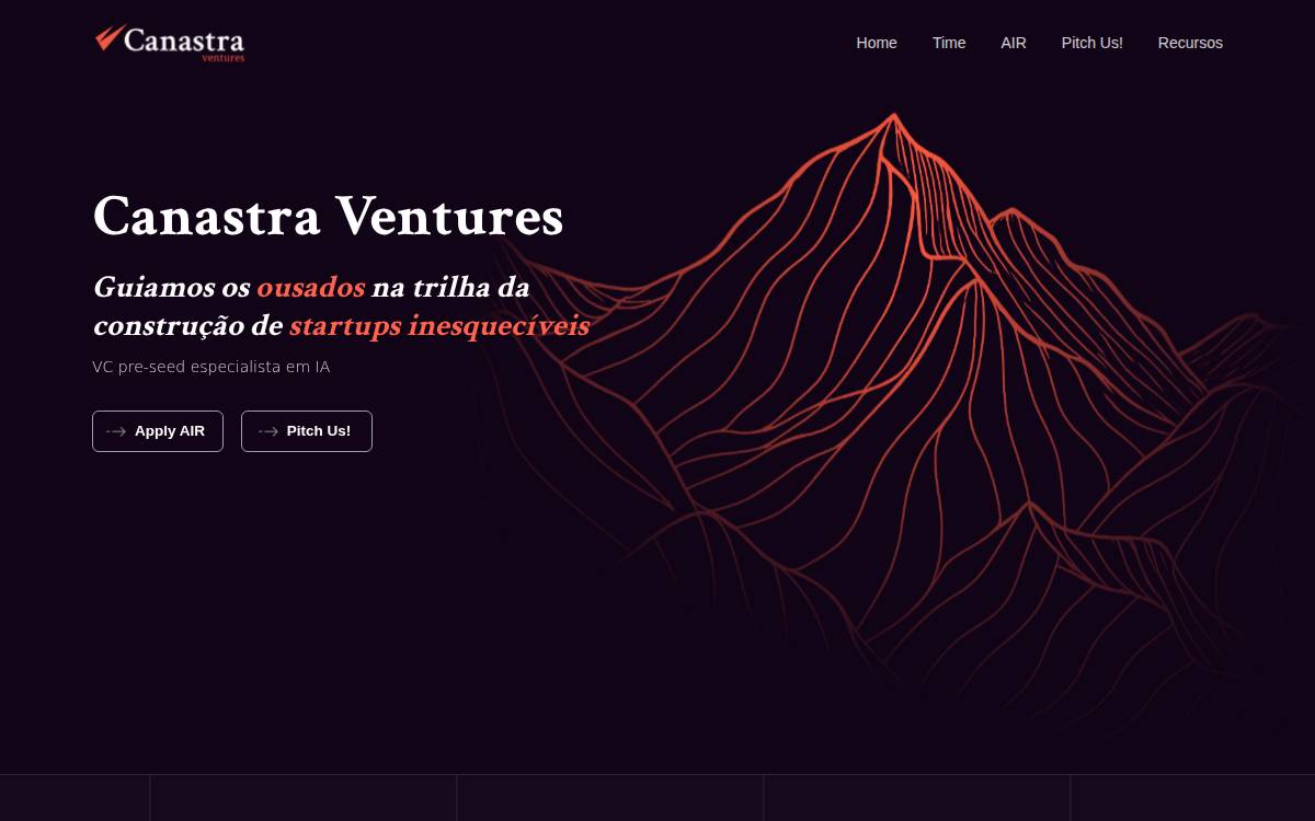 Canastra Ventures website preview