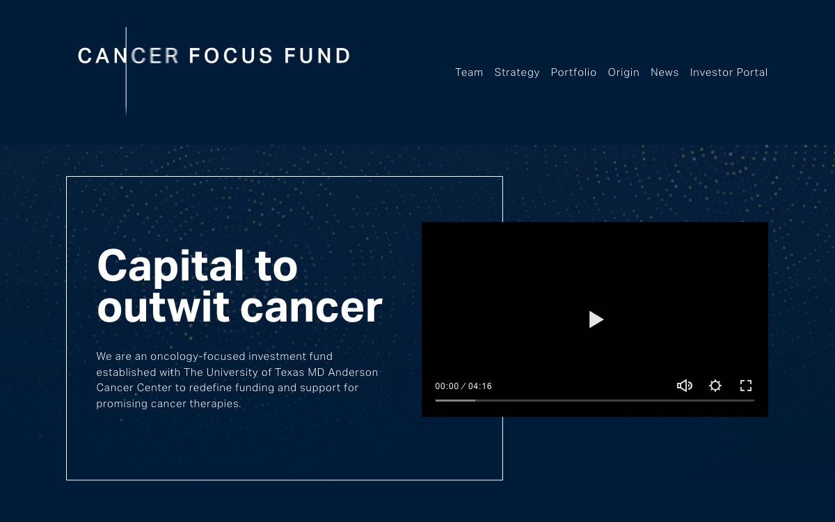 Cancer Focus website preview