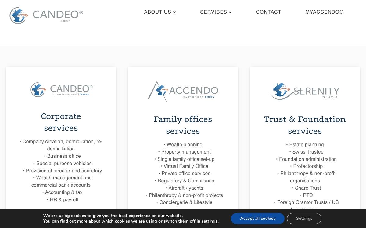 Candeo website preview