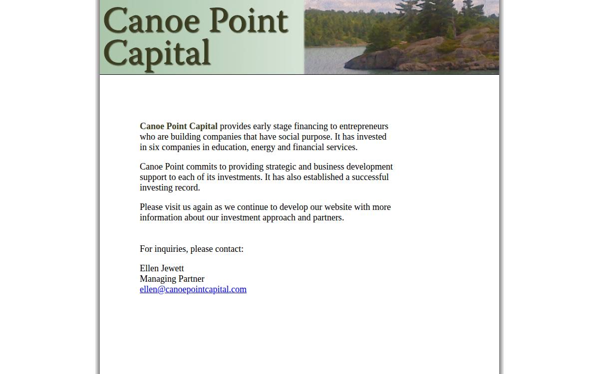 Canoe Point Capital website preview