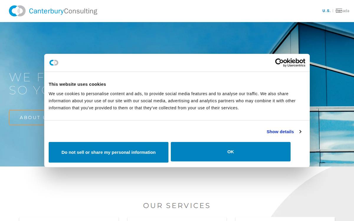 Canterbury Consulting website preview