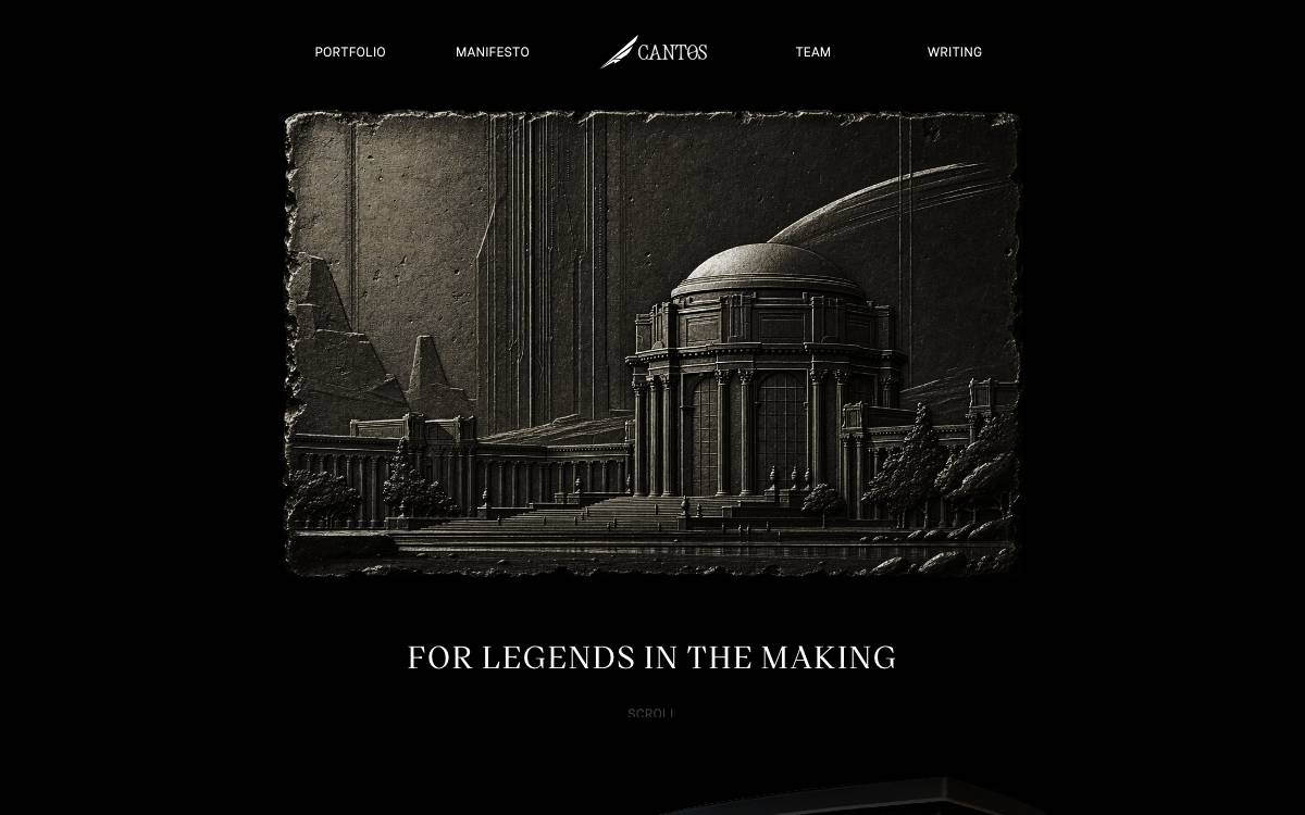 Cantos Ventures website preview