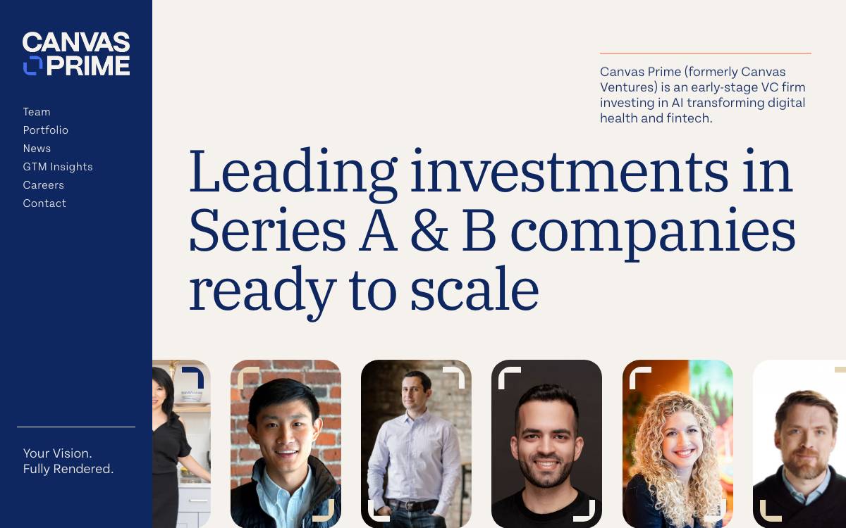 Canvas Ventures website preview