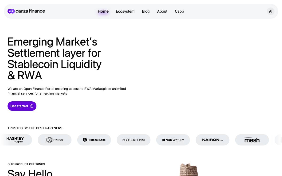 Canza Finance website preview