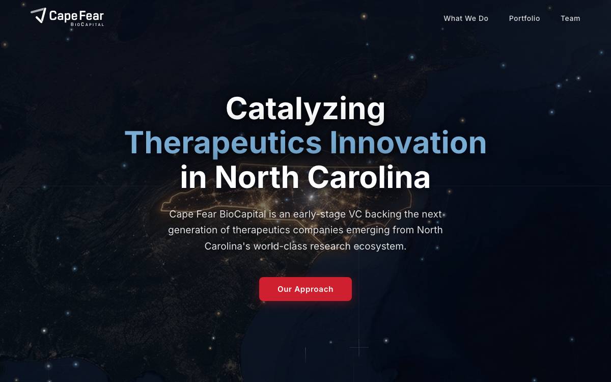 Cape Fear BioCapital website preview