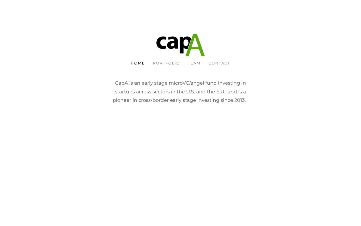 Capital A Partners website preview