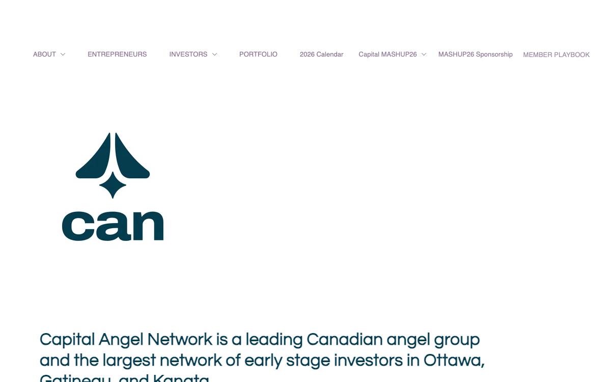 Capital Angel Network website preview