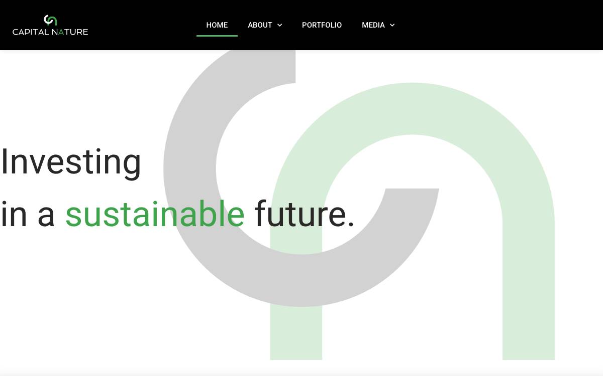 Capital Nature Ltd. website preview