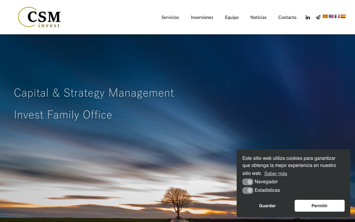 Capital & Strategy Management (CSM Invest) website preview