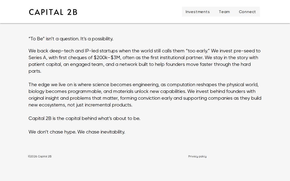 Capital2B website preview