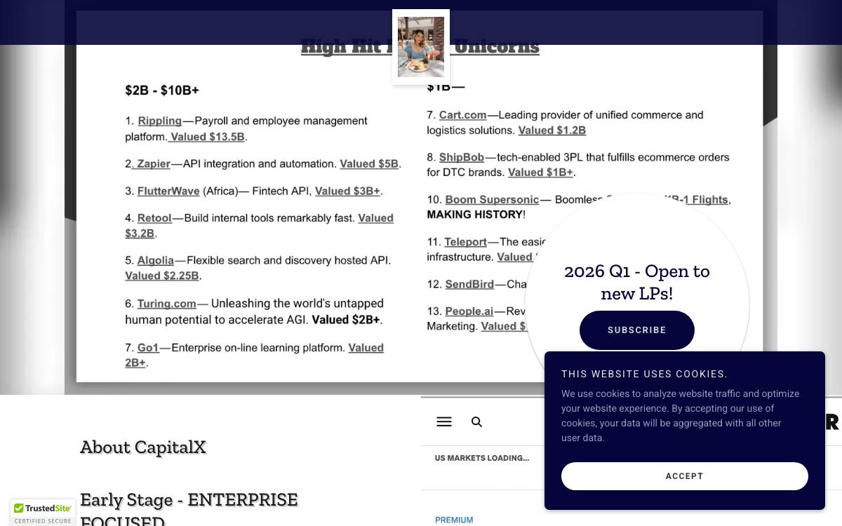 CapitalX website preview