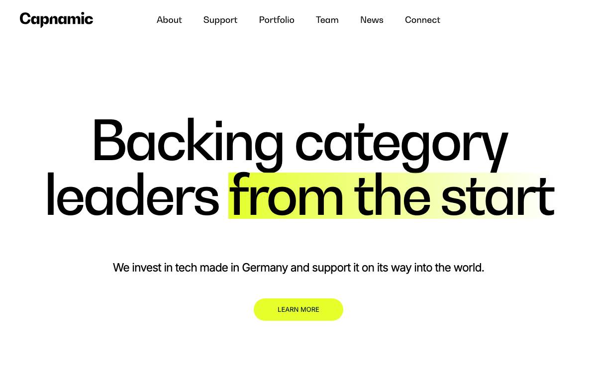 Capnamic website preview