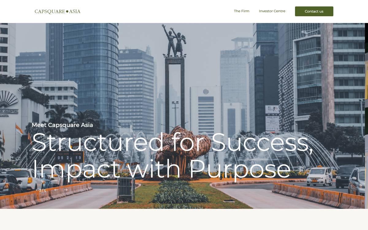 Capsquare Asia Partners Pte. Ltd. website preview