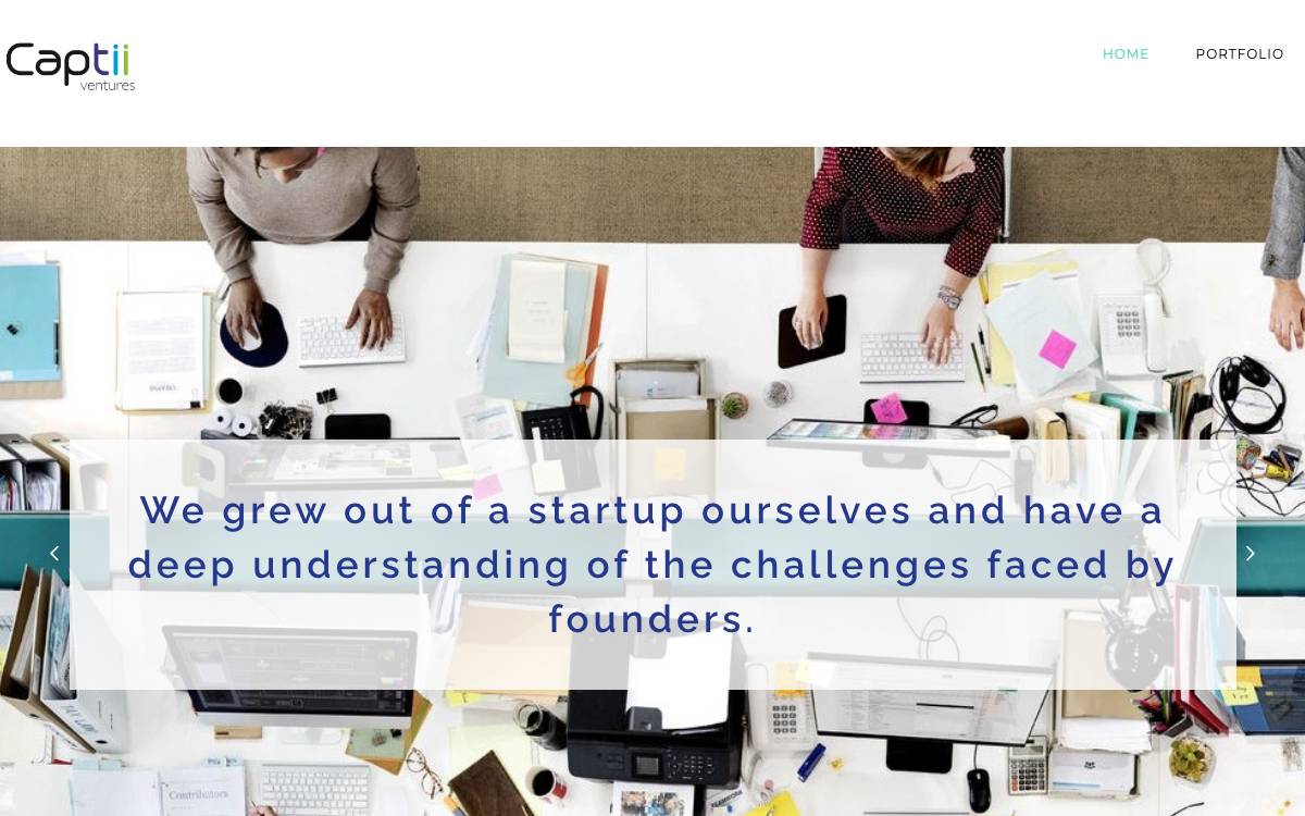 Captii Ventures website preview