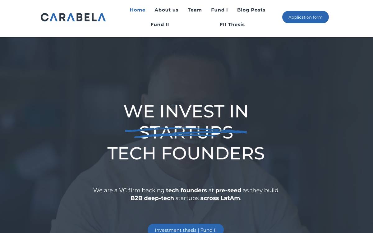 Carabela website preview