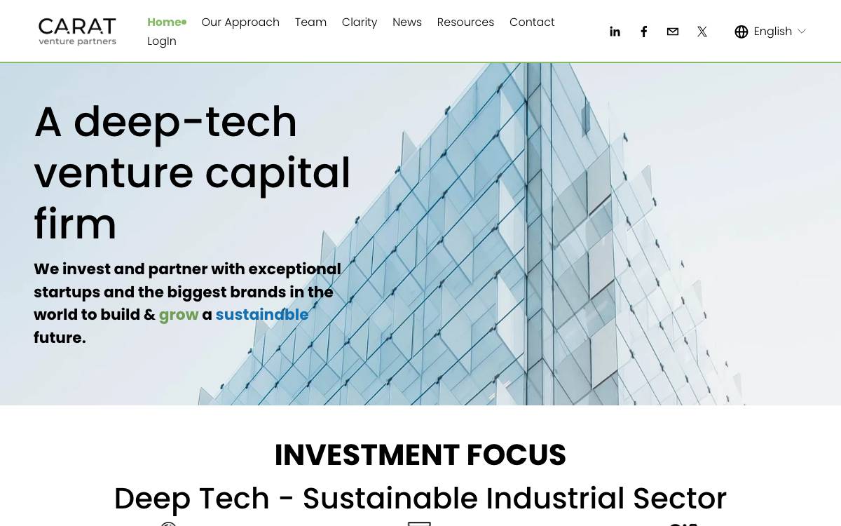Carat Venture Partners website preview
