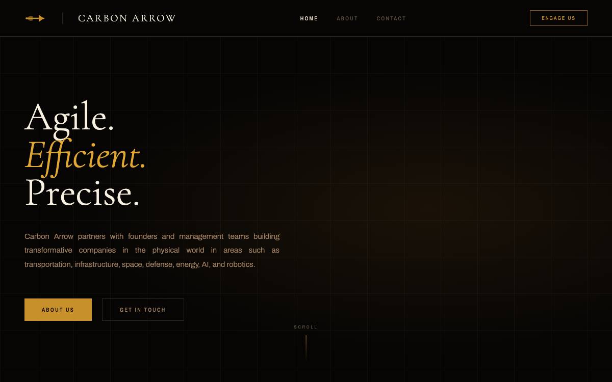 Carbon Arrow website preview