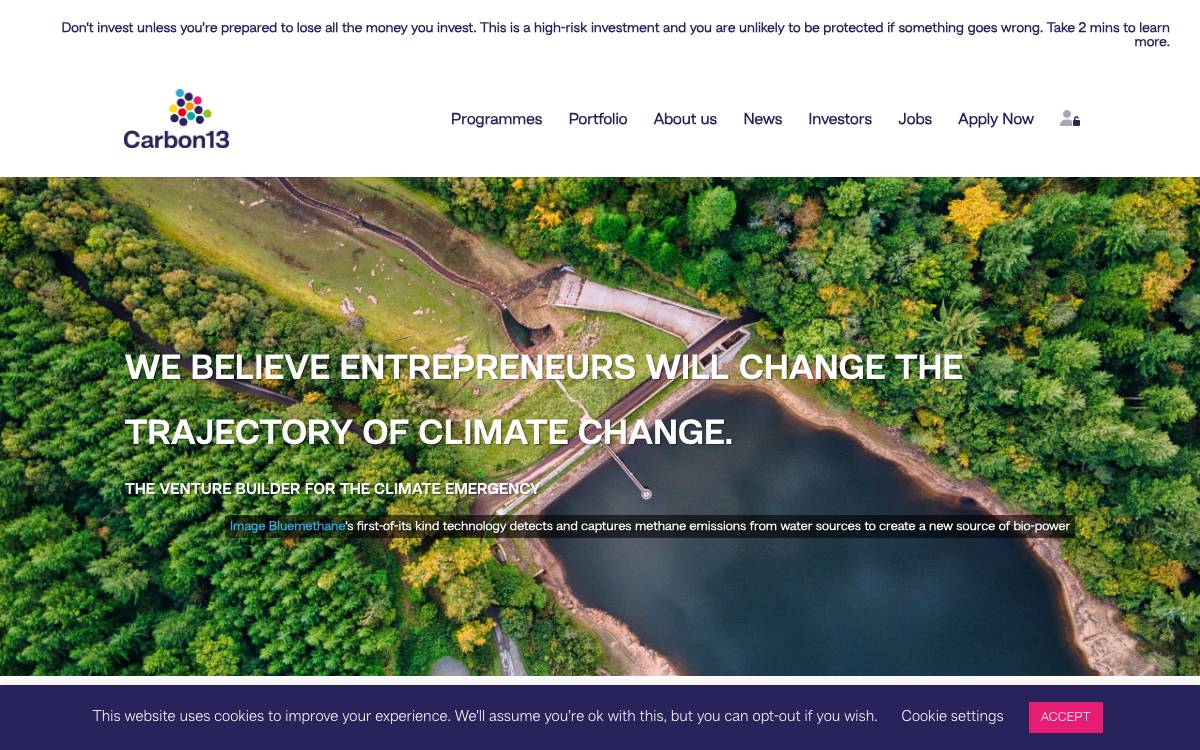 Carbon13 website preview