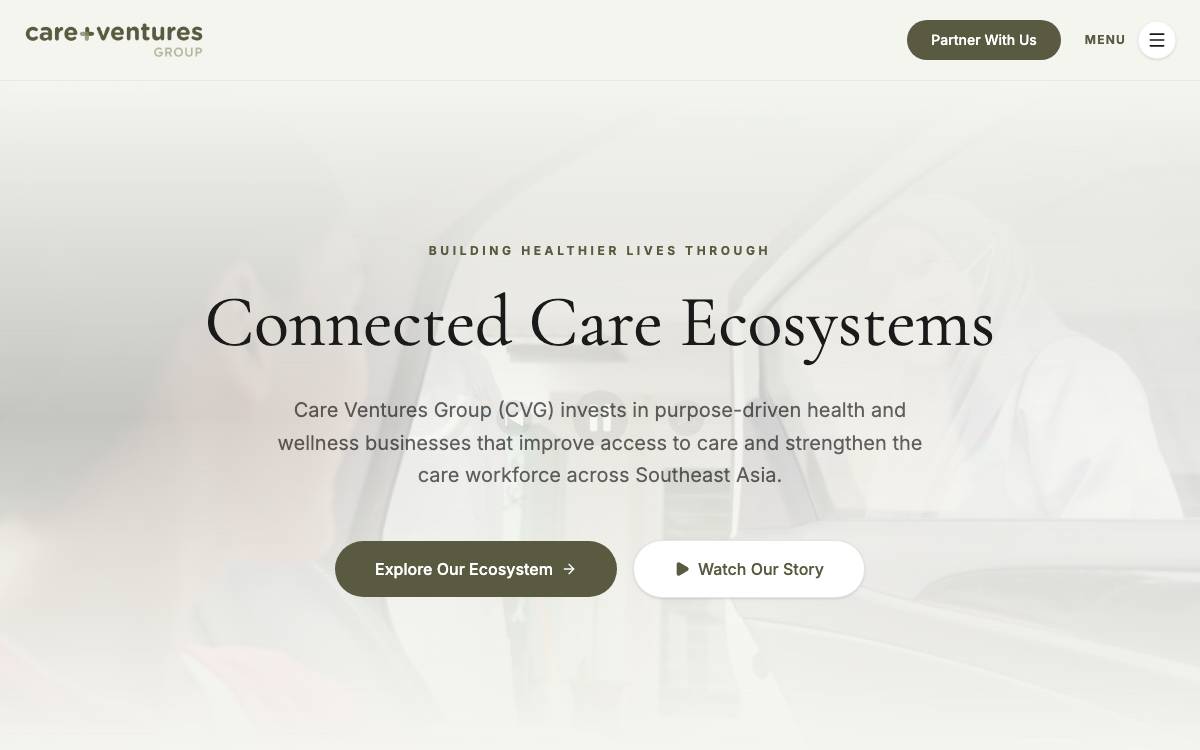 Care Ventures Group website preview