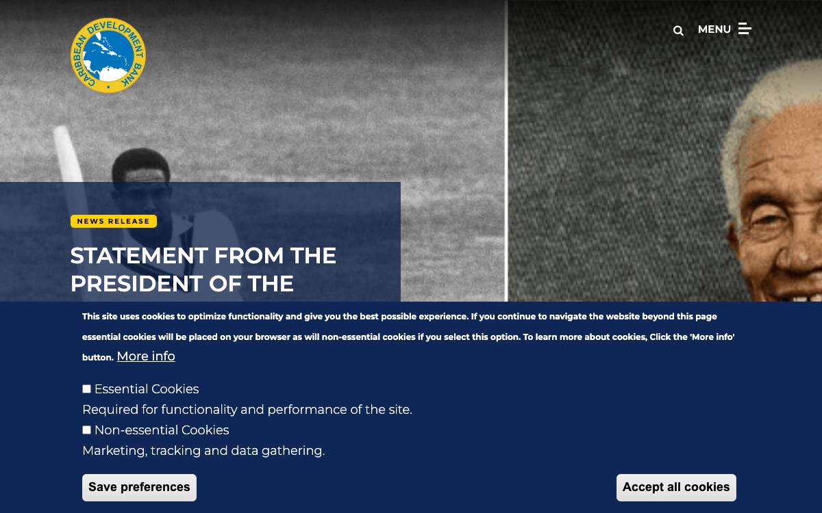 Caribbean Development Bank / Compete Caribbean website preview