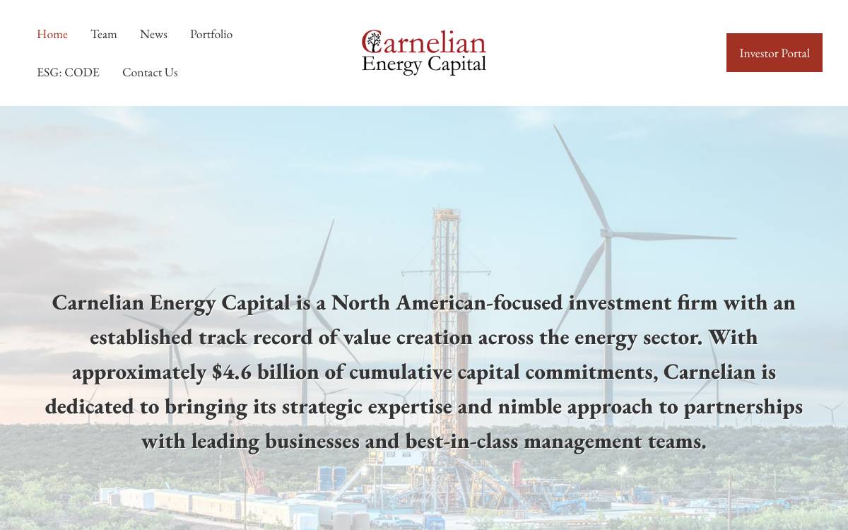 CARNELIAN ENERGY CAPITAL website preview