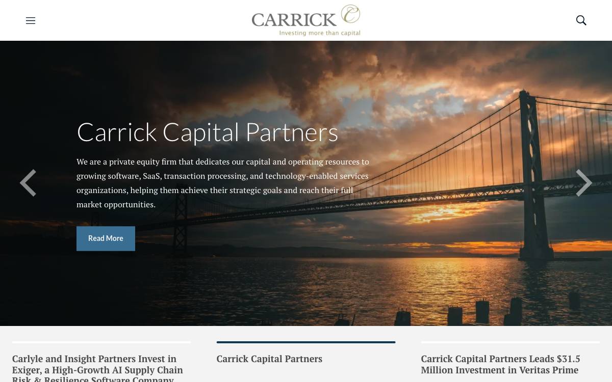 Carrick Capital Partners website preview