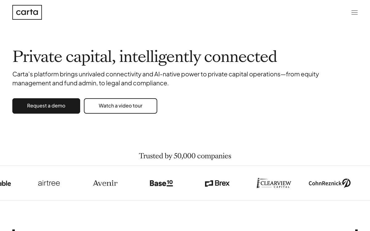 Carta website preview