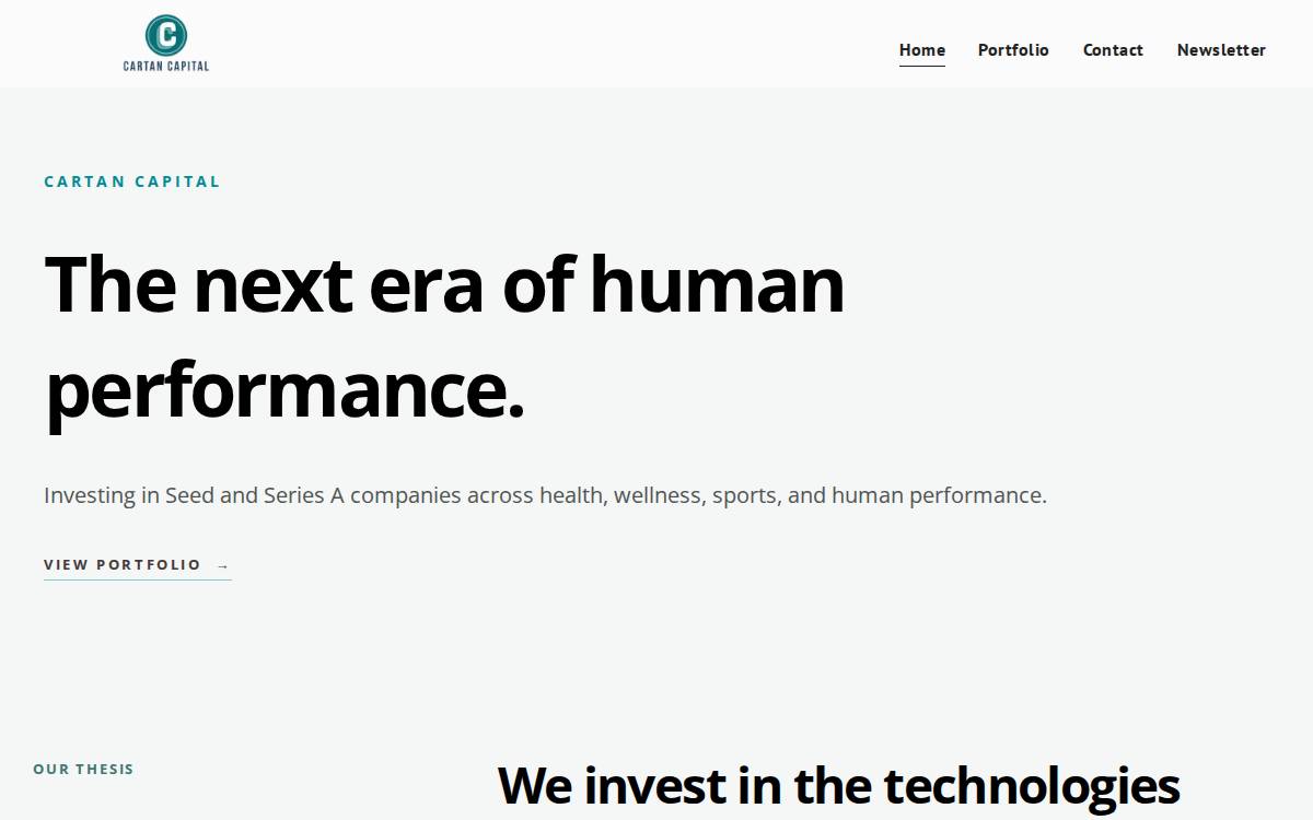 Cartan Capital website preview