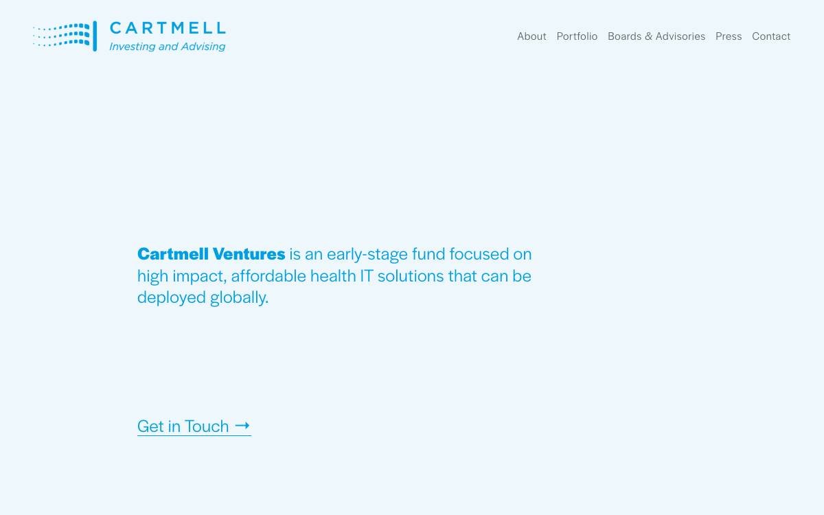 Cartmell Ventures website preview